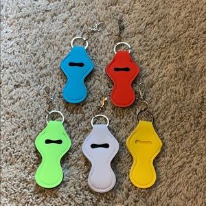 Keychain chapstick holders.
